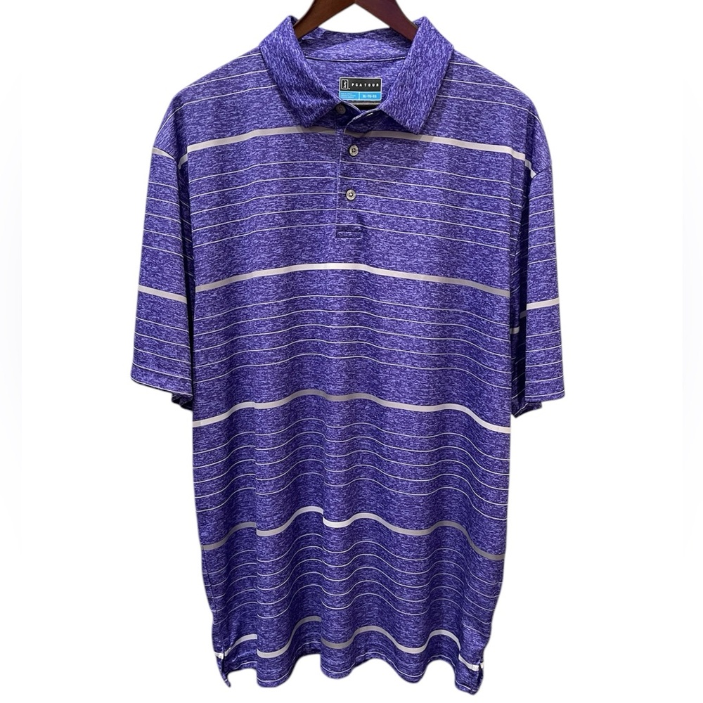 PGA Tour Purple Polo Golf Shirt XL